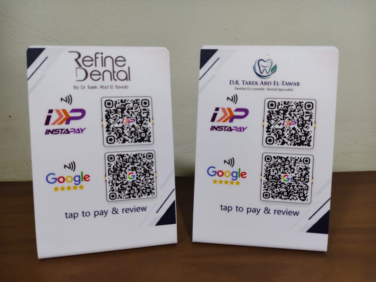 ستاندين دفع ومراجعة (InstaPay وGoogle) لعيادة Refine Dental